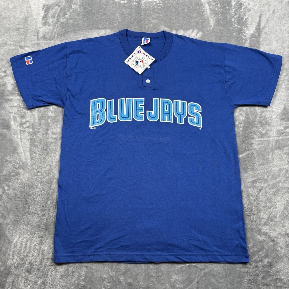 Vintage Russell Athletic Toronto Blue Jays T-shirt Blue Size Large 1997 NWT